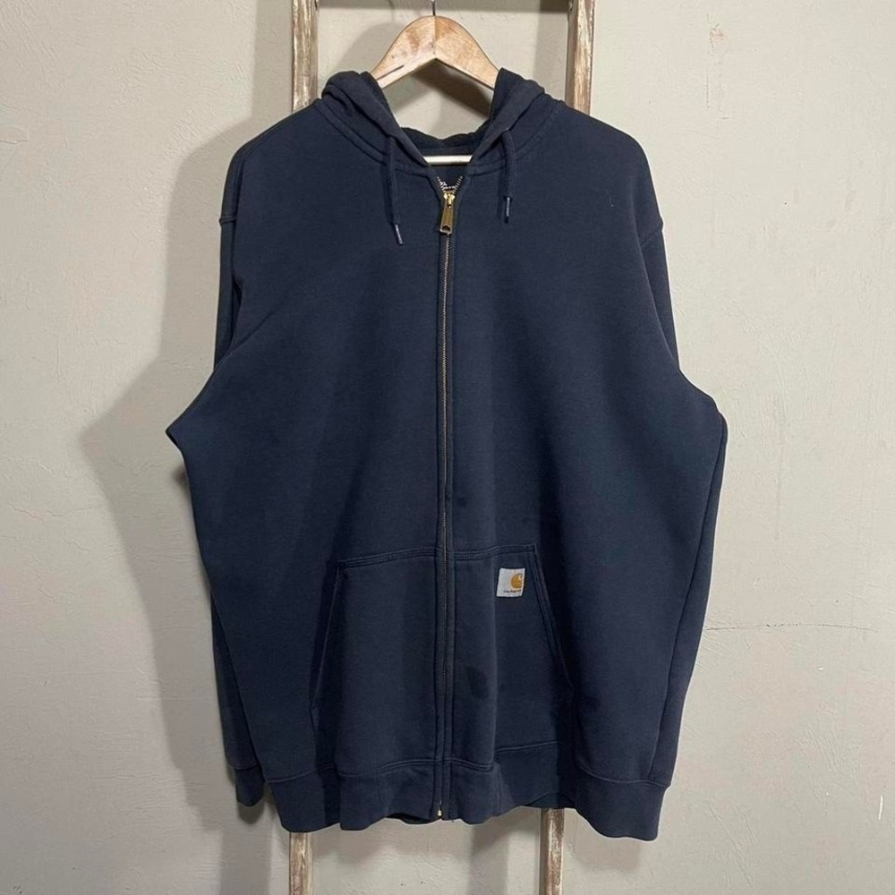 Mens Carhartt Blue‎ Zip Hoodie size XL